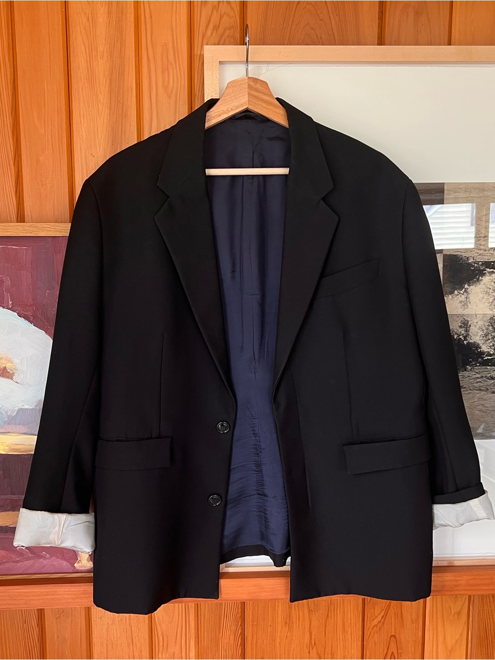 Acne Classic Black Men's Blazer - damaged